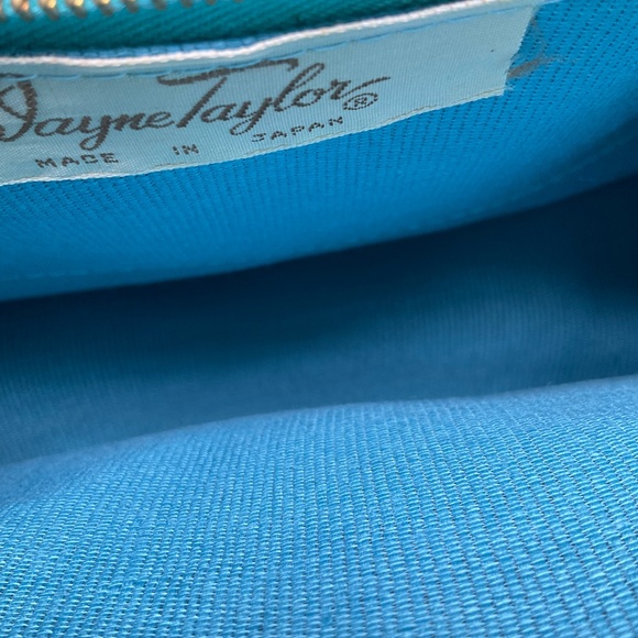 VTG Dayne Taylor Teal Colored Beaded Straw Purse From 60’s - Picture 5 of 6